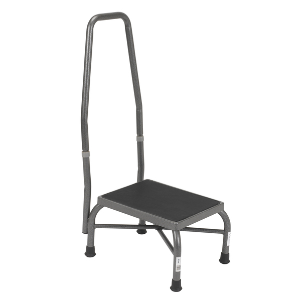 Drive Medical Heavy Duty Bariatric Footstool w/ Non Skid Rubber Platform & Handrail 13062-1sv